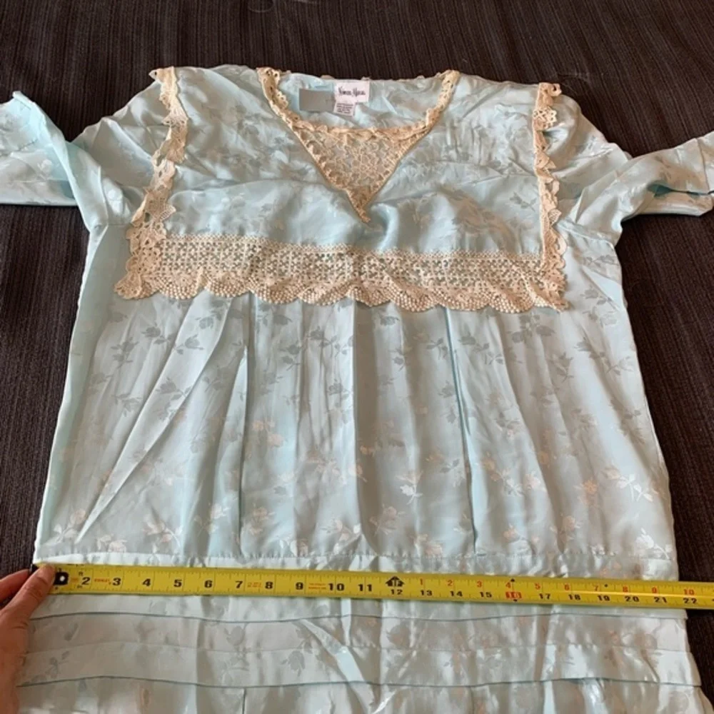 Vintage 50’s 60’s Neiman Marcus Blue Dress Dropped waist  Getsby Old Hollywood - Picture 12 of 12